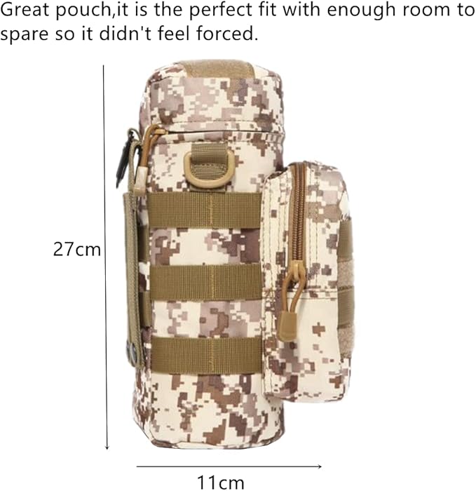 Homieco Saco para garrafa de água saco tático MOLLE militar caminhadas campismo viagens desportos