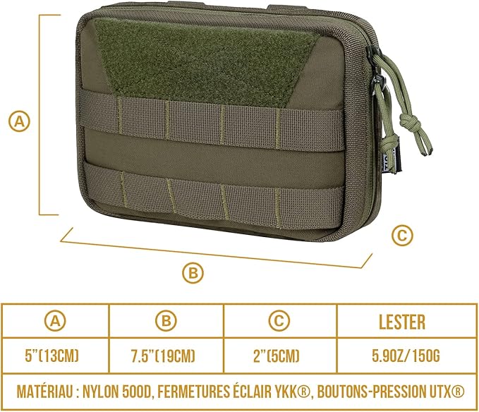 OneTigris Molle EDC Bolsa para ferramentas táticas (Nnylon), Camo - Advanced Version