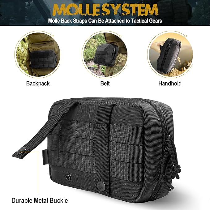 OneTigris Molle EDC Bolsa para ferramentas táticas (Nnylon), Camo - Advanced Version