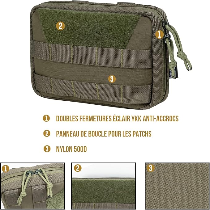 OneTigris Molle EDC Bolsa para ferramentas táticas (Nnylon), Camo - Advanced Version